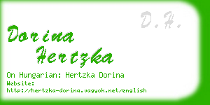 dorina hertzka business card